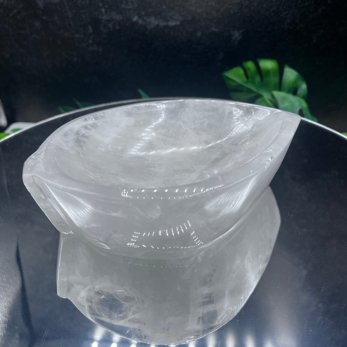 Clear Quartz Leaf Bowl