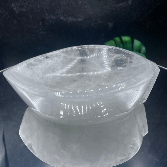 Clear Quartz Leaf Bowl