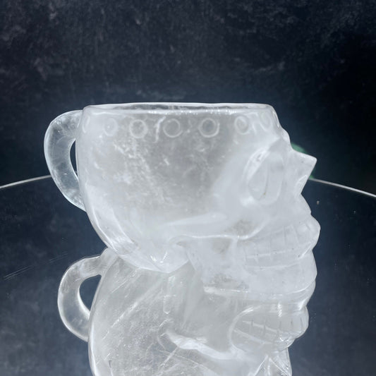 Clear Quartz Skull Cup