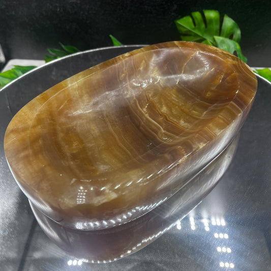 Large Honey Calcite Bowl