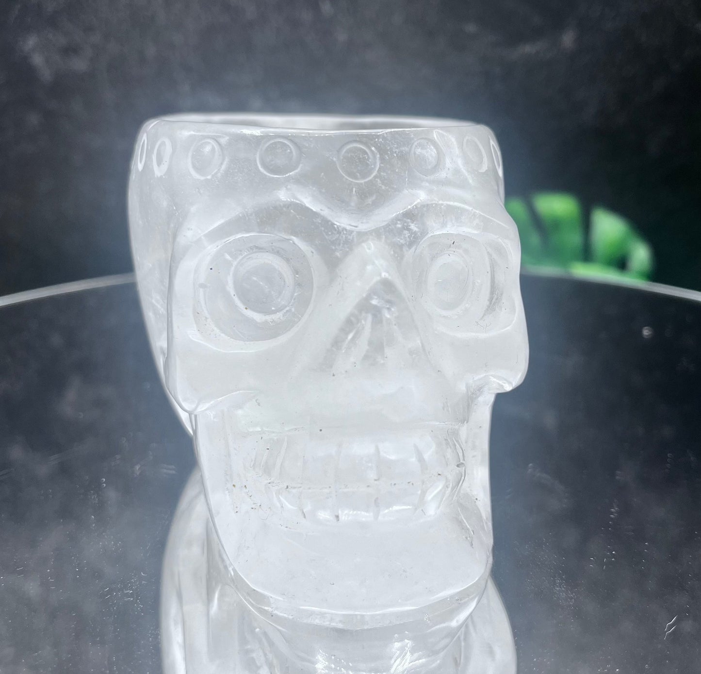 Clear Quartz Skull Cup