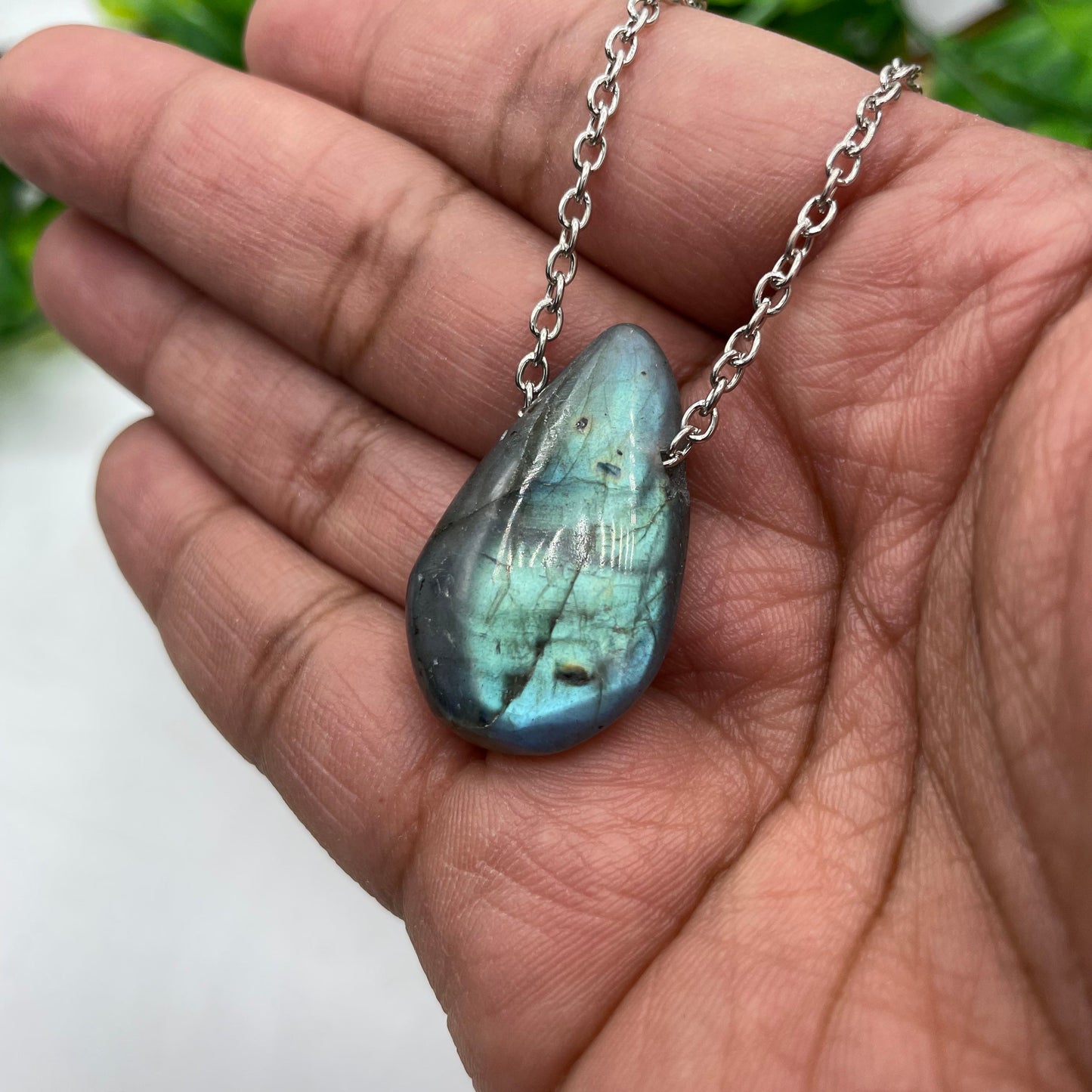 Teardrop Labradorite Necklace