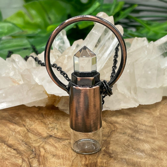 Crystal Point Mini Rollerball Necklace