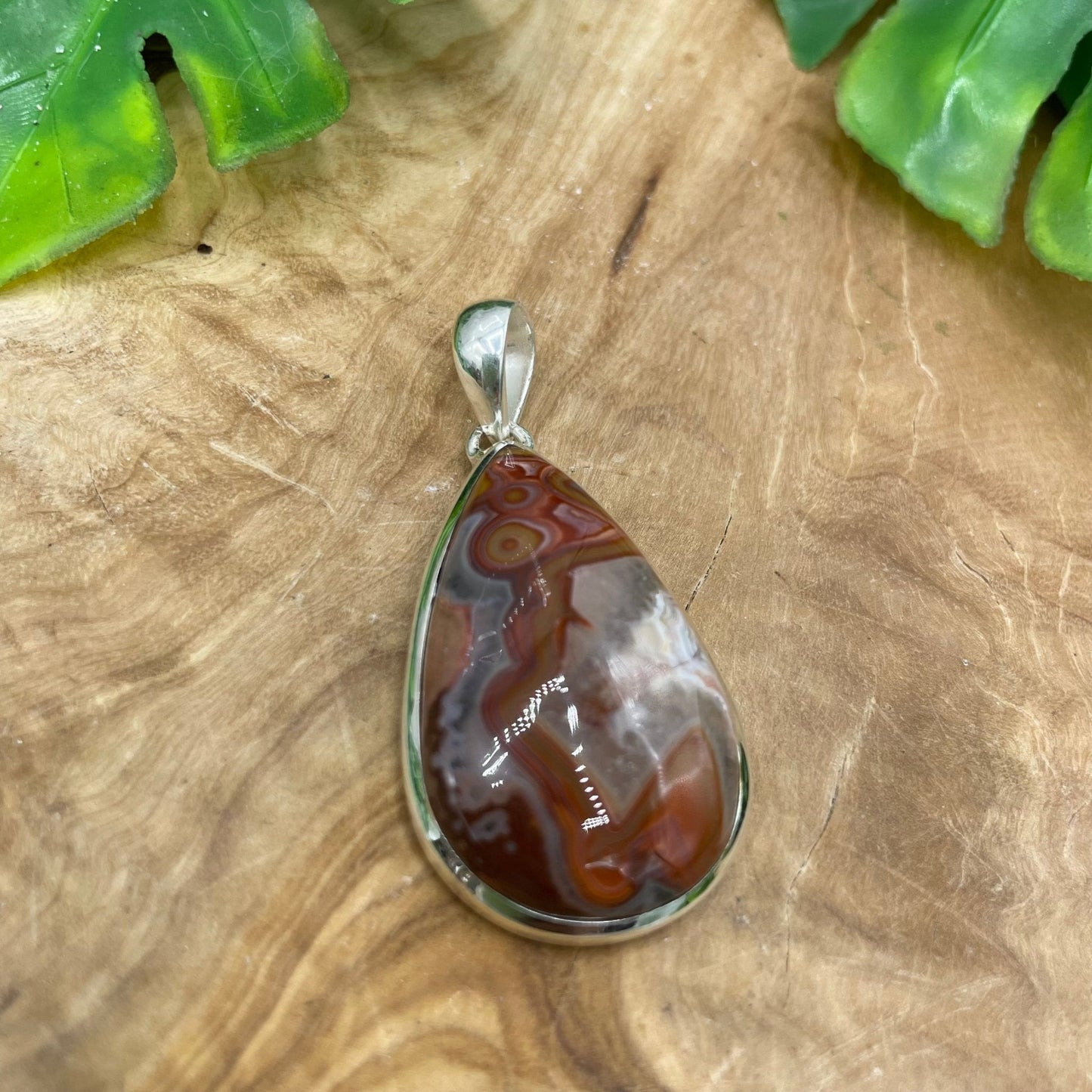 Laguna Agate Sterling Silver Pendant - Sage & Magic