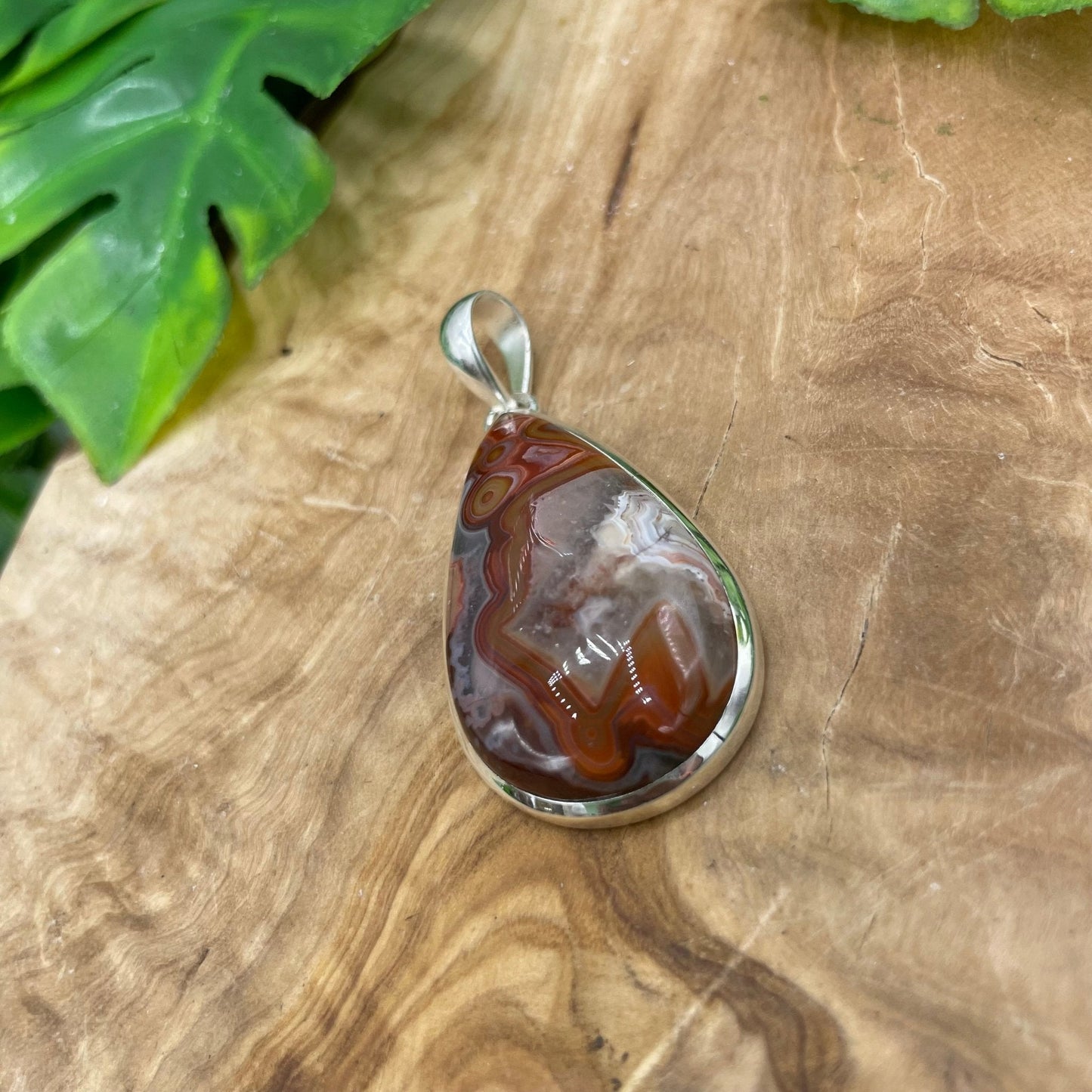 Laguna Agate Sterling Silver Pendant - Sage & Magic