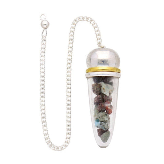 Orgonite & Metal Larimar Drop Pendulum with Witness