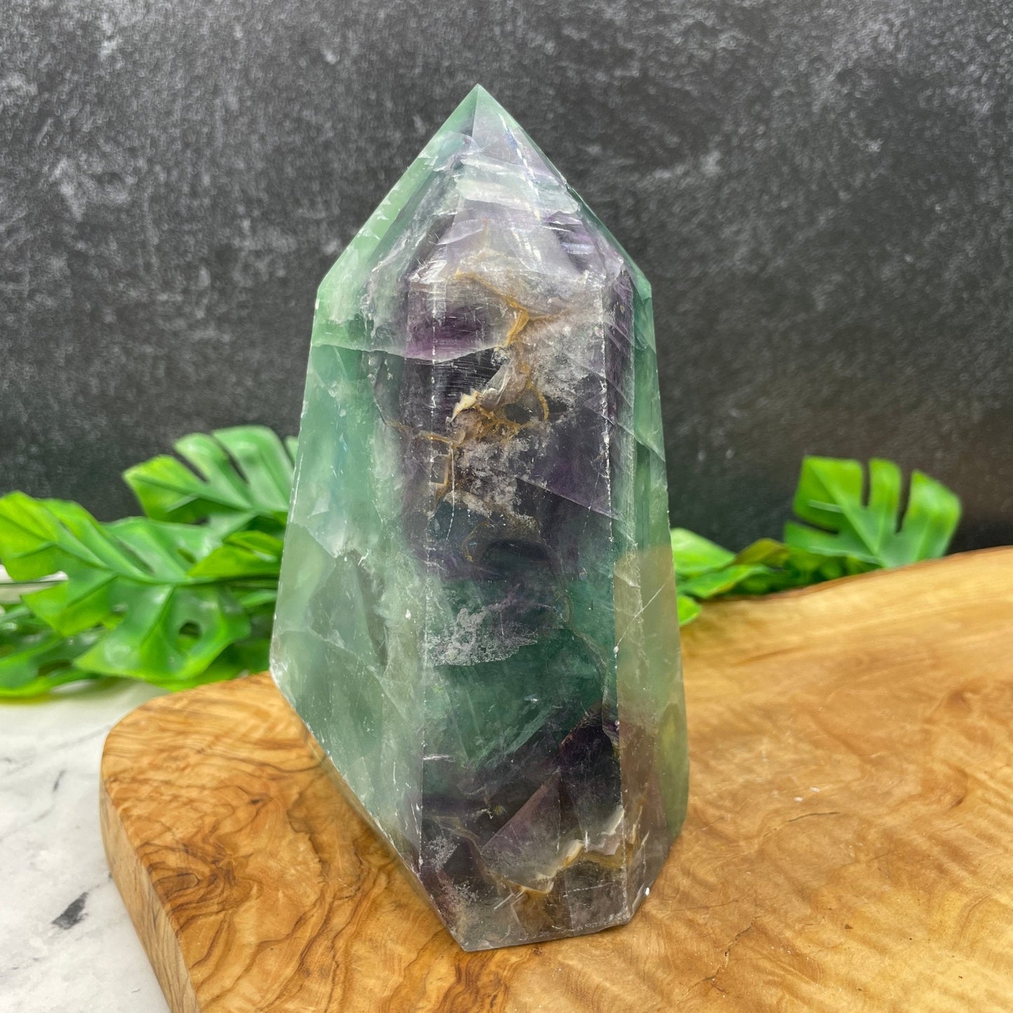 3 lb Rainbow Fluorite Tower - Sage & Magic