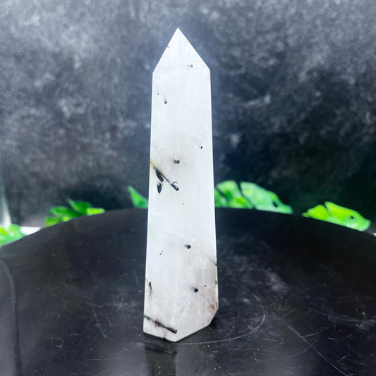 Black Tourmaline in Quartz Tower