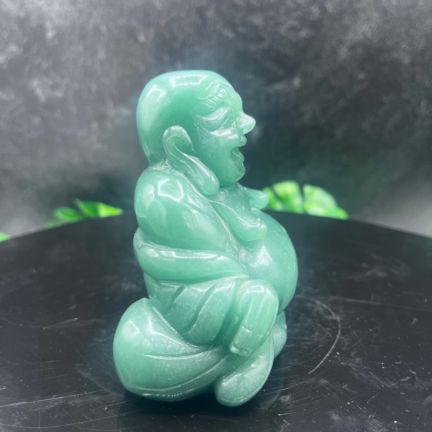 Green Aventurine Laughing Buddha