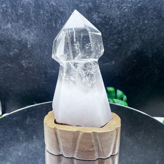 Clear Quartz Scepter-Cut Tower