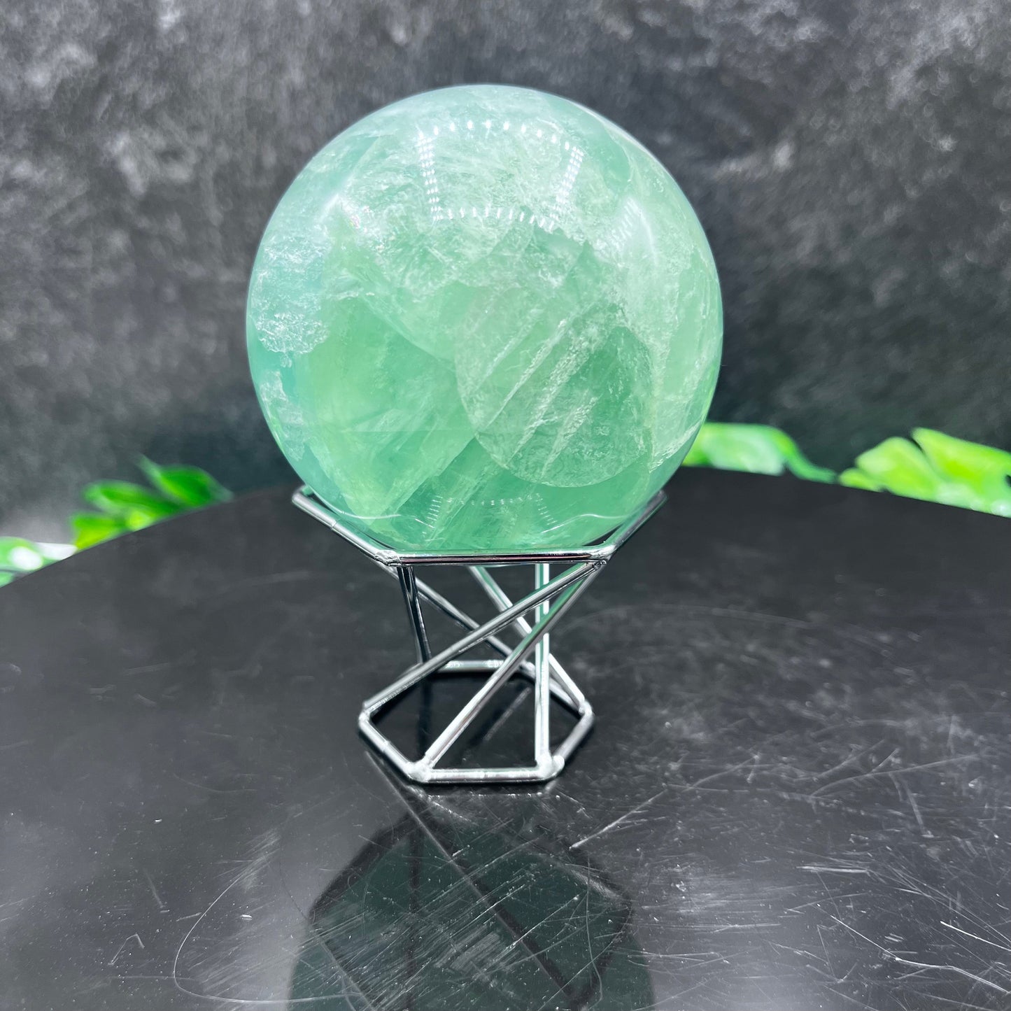 Green Fluorite Sphere