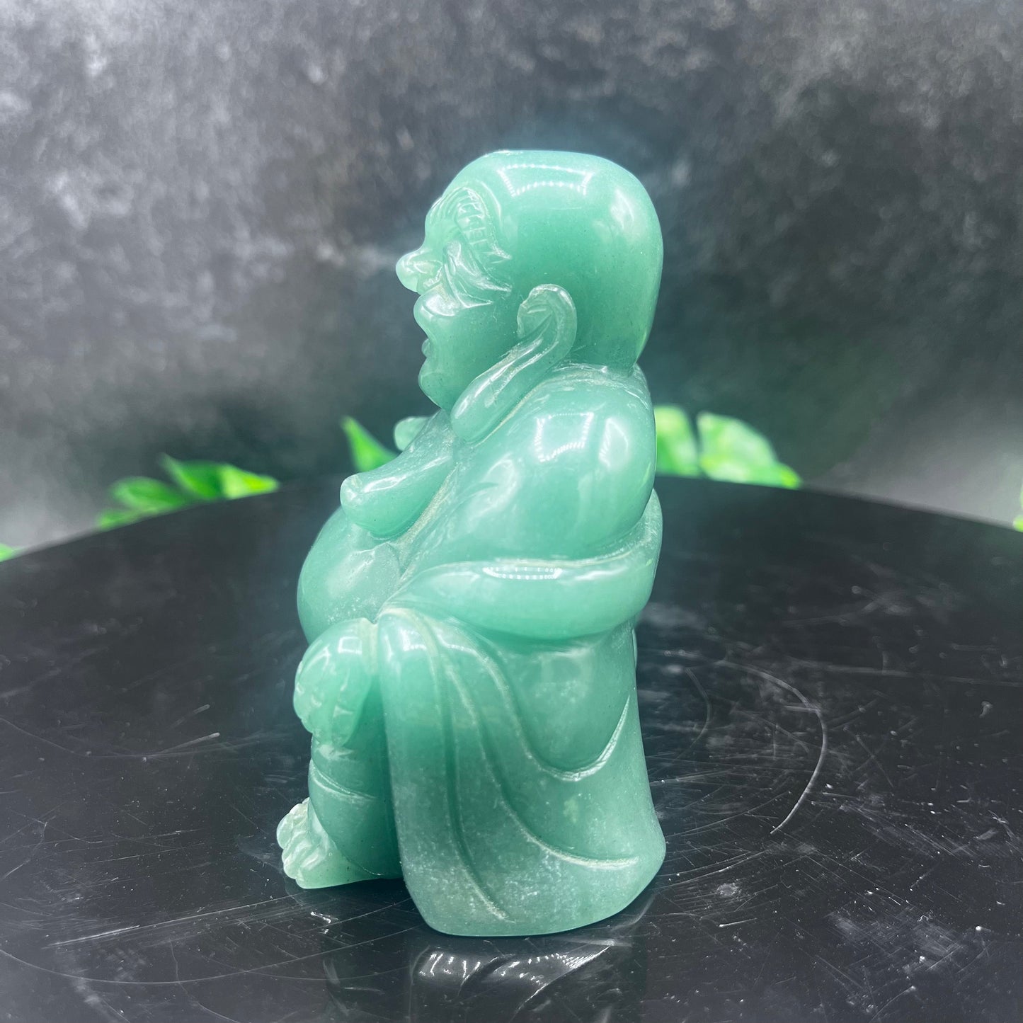 Green Aventurine Laughing Buddha