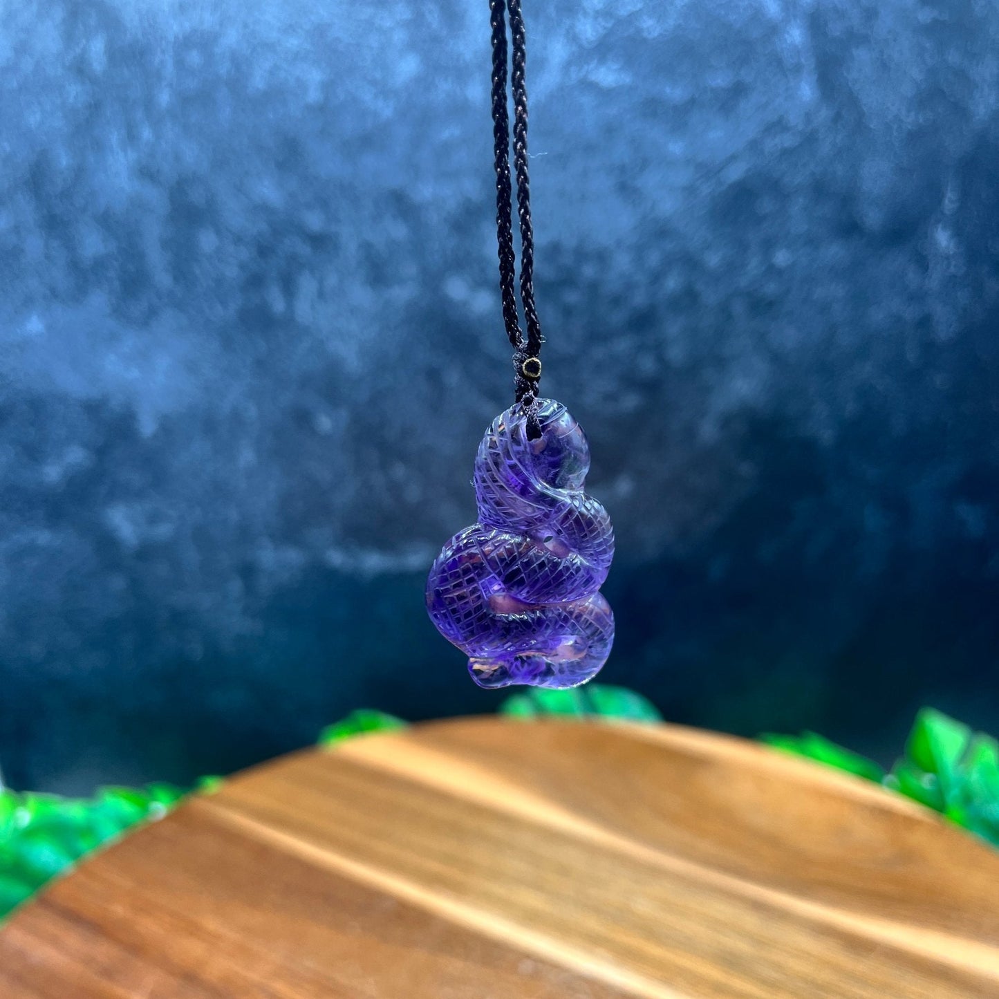 Amethyst Snake Pendant - Sage & Magic