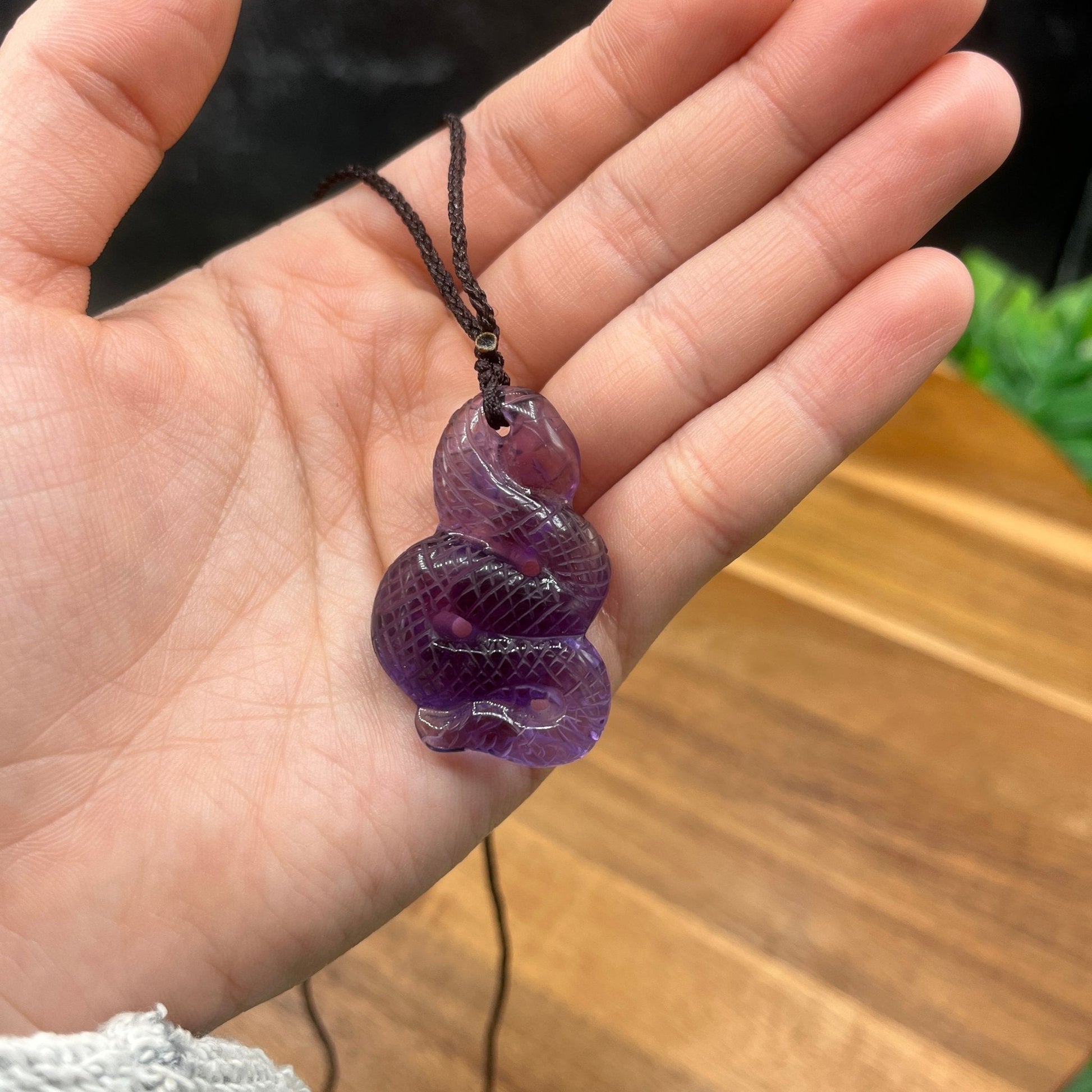 Amethyst Snake Pendant - Sage & Magic