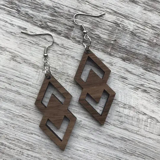 Birch Wood Drop Earrings - Sage & Magic