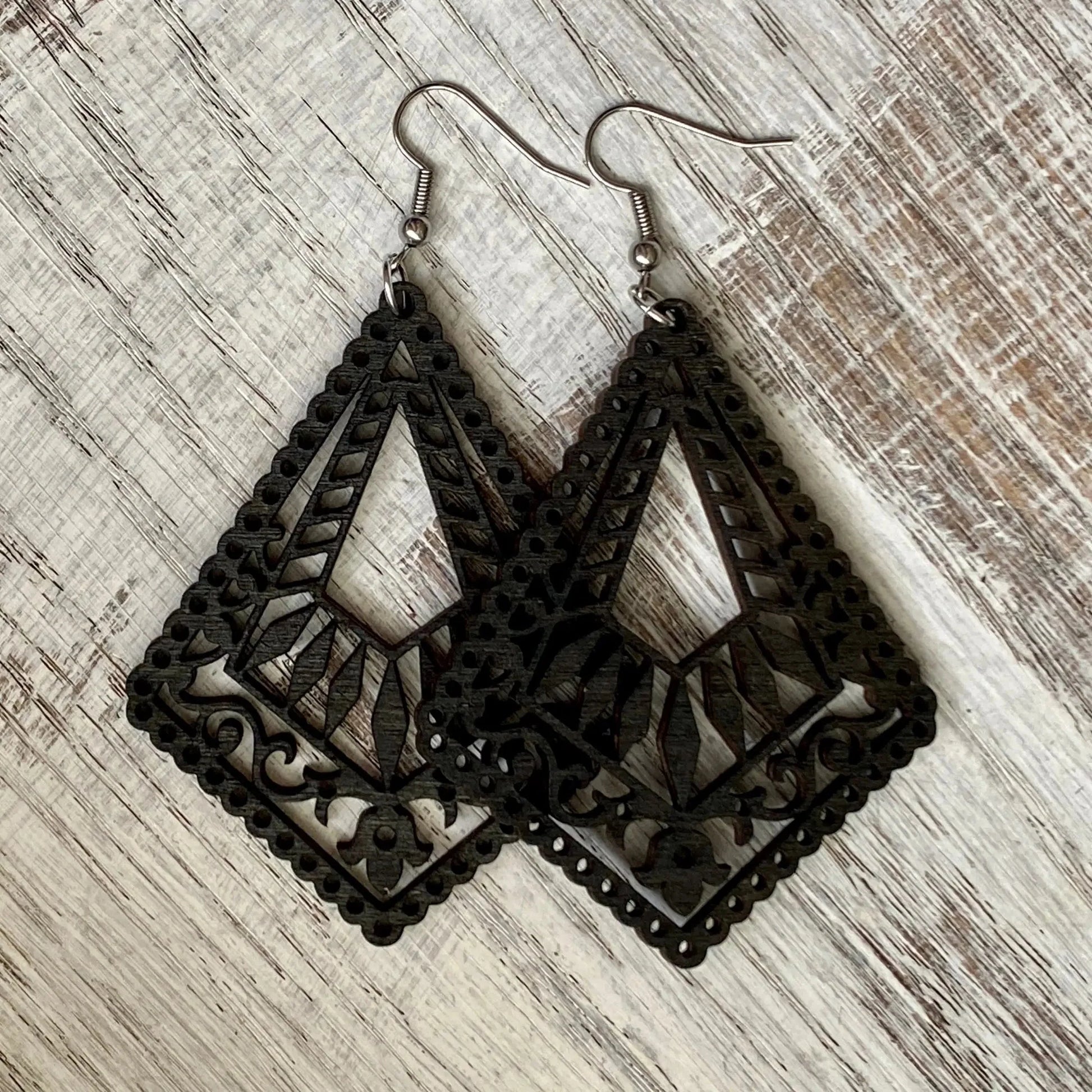 Birch Wood Drop Earrings - Sage & Magic