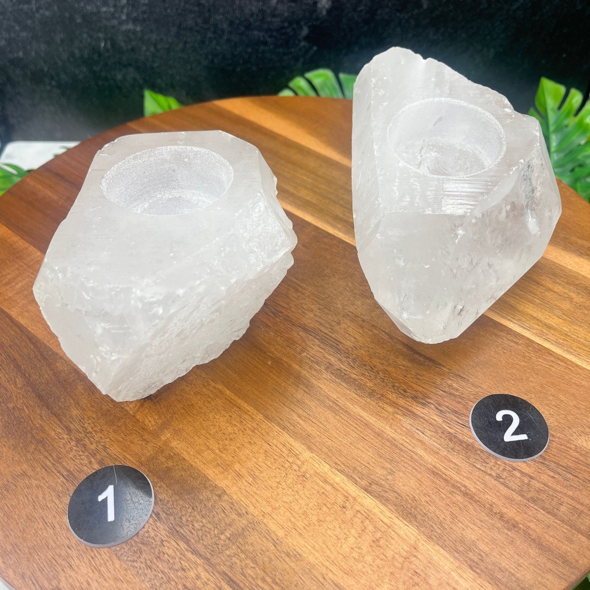 Clear Quartz Point Candle Holder - Sage & Magic