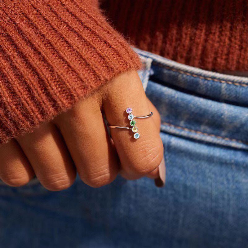 Petite Multi Stone Ring - Sage & Magic