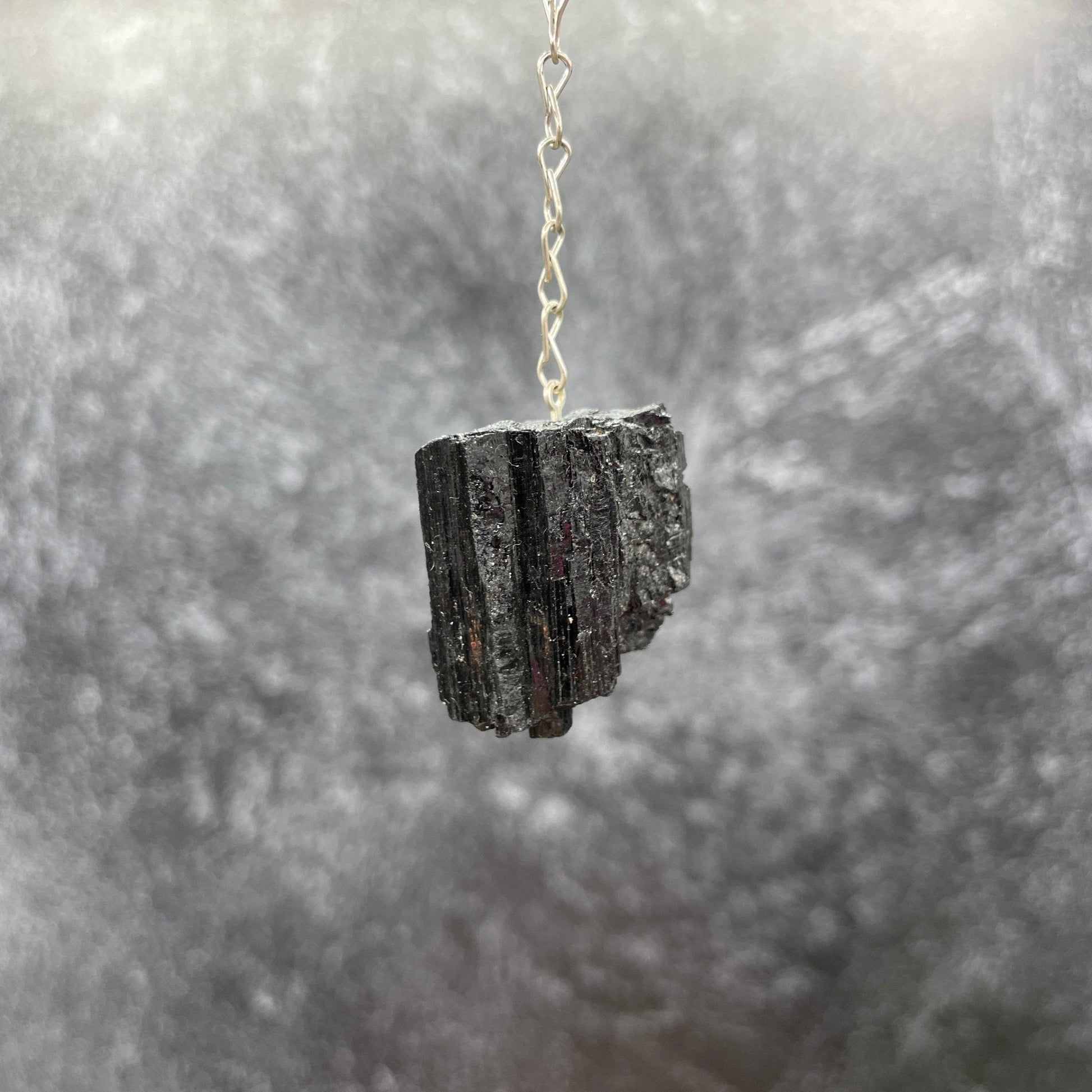 Raw Black Tourmaline Pendulum - Sage & Magic