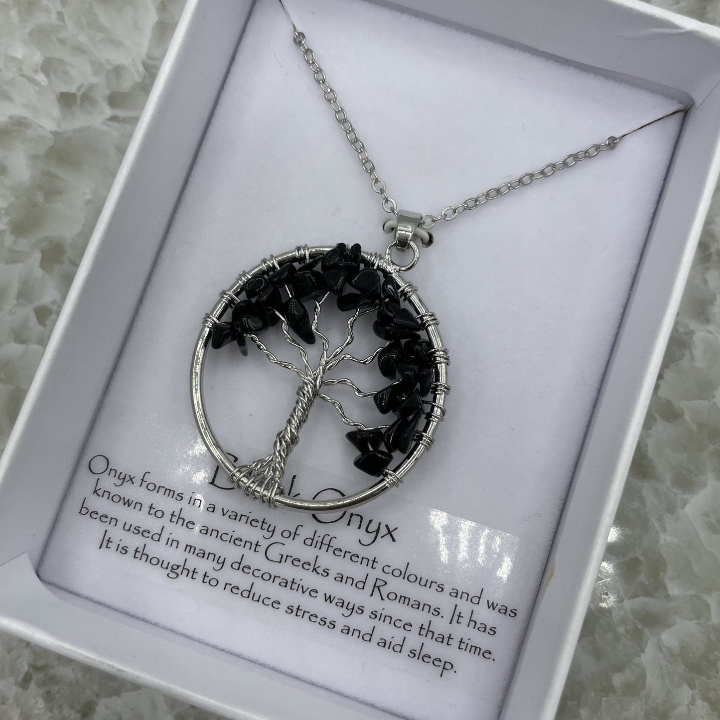 Tree of Life Crystal Chip Necklace - Sage & Magic