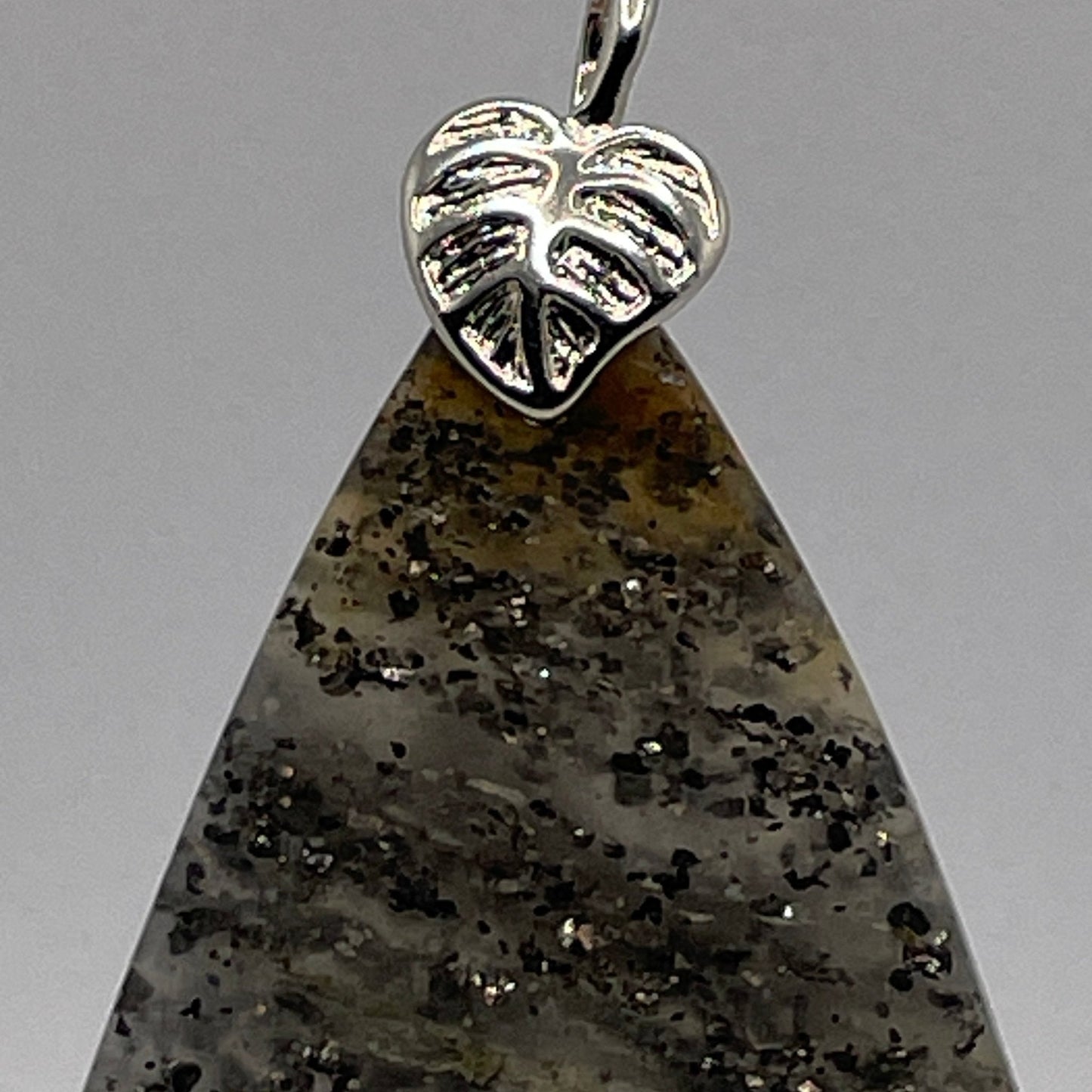 XL Pyrite in Agate Teardrop Pendant - Sage & Magic